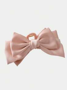 3pcs/Set Women's Pink, Black, White Elegant Bowknot Large Hair Claw Clips Hair Jaw Clip Hair Clamps Hair Clutch Hair Catcher Clip
