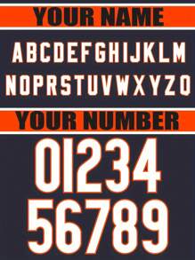 Áo bóng bầu dục Mỹ thêu tên và số theo yêu cầu dành cho nam, cổ chữ V màu xanh Chicago, tay ngắn, cá nhân hóa, trò chơi tiệc tùng, luyện tập, thi đấu, thể thao, tự làm, size S-XXL - Màu xanh lam - Xem 3