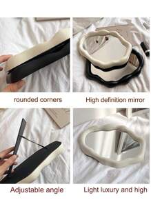 1pc Asymmetrical Cloud-Shaped Vanity Mirror,Makeup,Cheap,Room Decor,Vanity,Travel,Bedroom,Makeup Accessories,Mirror,Vanity Mirror,Cheap,Stocking Stuffers,Makeup,Makeup Tools,Cheap Stuff,Gifts,Gifts For Women,Christmas Gifts - Multicolor - View 7