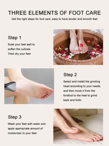 Professional Pedicure Tools Foot Care Kit Electronic Foot File Pedicure Tools Callus Remover For Feet