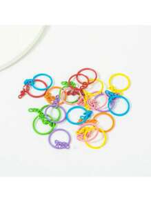 Móc khóa trang trí dây chuyền 20 chiếc Thích hợp cho DIY - Bạc - Xem 10