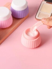 Set de 4 botellas dispensadoras portátiles para viajes, contenedores de artículos de tocador, tarros de crema de silicona, accesorios esenciales para viajes con bolsas y etiquetas transparentes, tarros a prueba de fugas para cosméticos líquidos, cremas faciales, corporales y de manos, botellas de crema exprimible a prueba de explosiones y fugas para decoración del hogar, baño, decoración de otoño, regreso a la escuela