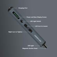 68in-1 Cordless Electric Screwdriver Set, Precision Screwdriver Set, Magnetic Screwdriver Drill Bit Fast Charging With LED Light, Suitable For Repairing Cameras, Computers, Watches, Etc Tools - Blue - View 6