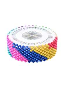 480pcs Set Headscarf Pins, Scarf Clips, Colorful Faux Pearl Head Pins Women Brooch - A - View 2