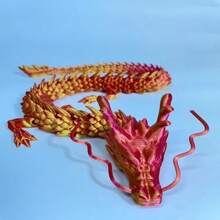 23.6 英寸 / 60 厘米大型 3D 打印龙模型、飞龙装饰、桌面装饰、圣诞节情人节复活节礼物 3D 人物、铰接龙、3D 打印大龙、3D 打印水晶龙、3D 打印龙与蛋、水晶人物、蛋龙、3D 打印物品、3D 打印、龙、3D 打印、3D 打印龙