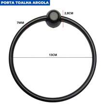 5 Piece Round Bathroom Set Black | Japi - 黑色 - 查看 3