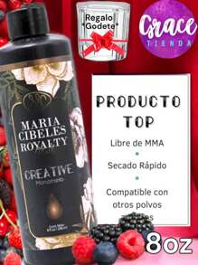 8 Ounces Red Fruits Acrylic Liquid Monomero Maria Cibeles Royalty Professional Use Acrylic Nails - 無色 - 查看 1