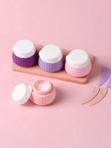 Set de 4 botellas dispensadoras portátiles para viajes, contenedores de artículos de tocador, tarros de crema de silicona, accesorios esenciales para viajes con bolsas y etiquetas transparentes, tarros a prueba de fugas para cosméticos líquidos, cremas faciales, corporales y de manos, botellas de crema exprimible a prueba de explosiones y fugas para decoración del hogar, baño, decoración de otoño, regreso a la escuela