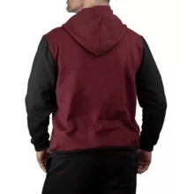 Men's Cold Weather Sweatshirt Jacket Zipper - Màu Tím - Xem 3