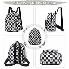 VASCHY VASCHY Mini Sac à Dos Femme élégant en Nylon Petit Sac à Dos Filles Mode Sac d'école Sac à Dos décontracté pour Voyage Shopping étudiant Adolescents, Uni, Sac à Dos