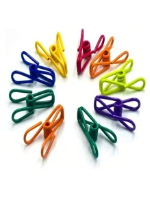 10pcs Anti Slip Clothes Clip, Sealing Clip, Multifunctional Clothes Drying Clip, Fixing Clip, Photo Clip, Kitchen And Office Small Tool (Color Random),Beachwear,Spring,Minimalist,Summer Tops