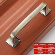 1 cái Tay nắm tủ bằng đồng xanh cổ điển, hợp kim kẽm, tủ quần áo, ngăn kéo nhà bếp, tay nắm cửa tủ, núm đồ nội thất, khoảng cách lỗ 96mm/128mm/lỗ đơn - Đồng xanh - Xem 6