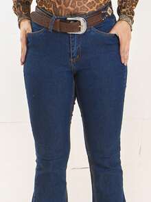 Women's Country Flare Jeans - Màu xanh bảo bình - Xem 3