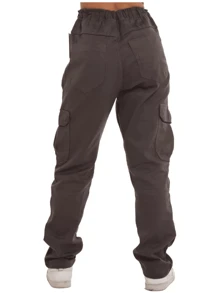 Wide Cargo Pants With Side Pocket Women's Fashion Street Sk8 Urban Comfortable - Đá lửa - Xem 5
