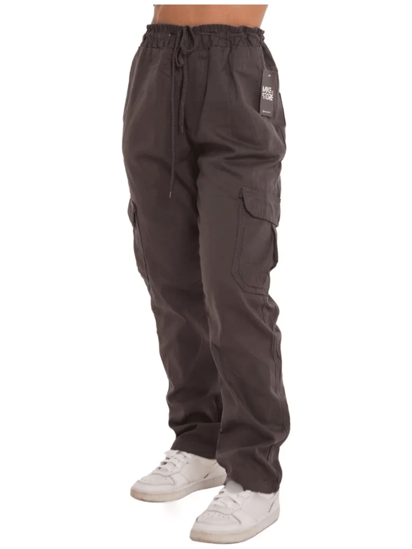 Wide Cargo Pants With Side Pocket Women's Fashion Street Sk8 Urban Comfortable - Đá lửa - Xem 1
