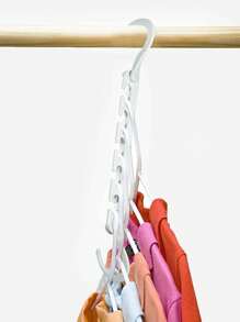 1pc Hangable White Adjustable Multifunctional Clothes Hook - White - View 3