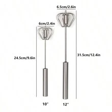 1pc Stainless Steel Multifunctional Manual Egg Beater, Cream & Egg White Whisk, Handheld Mixer, Small Kitchen Baking Tool