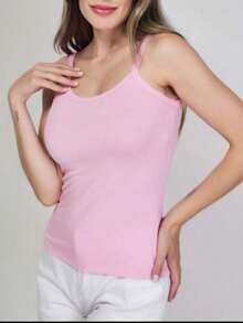 A-Lows A&L Classic Tank Top PLUS SIZE - Màu Hồng baby - Xem 2