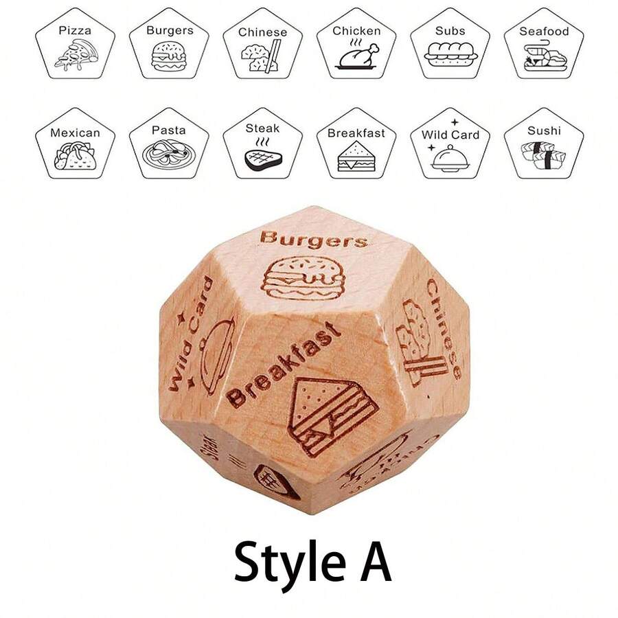 1pc Food Dice For Her Him Couples Gift Ideas Food Decision Dice Games