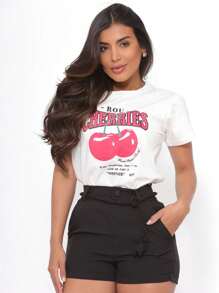 WOMEN'S TAILORED SHORTS IN LIGHTWEIGHT, REINFORCED FABRIC WITH FOLDED EDGE AND BODY-FORMING BELT - 黑色 - 查看 3