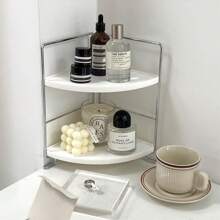 1 件扇形角落搁架单元、储物架、书架、浴室洗发水化妆品收纳架、浴室配件、家庭/办公室装饰展示架 - 彩色 - 查看 1