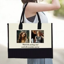 Personalized Customized Photos Tote Bag, Custom Tote Bags, Promotional Tote Bag, Your Text, Image, Logo Bag, Trade Show Gift Bag, Custom Shopper, Shopping Bag