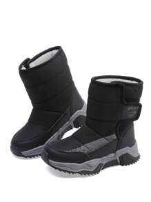 AFBB Children's Snow Boots High-Top Soft Bottom Plush Thickened Warm Winter Shoes, Waterproof Anti-Slip Outdoor Snow Boots For Boys, Girls, Teenagers, Girl, Winter