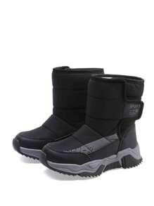 AFBB Children's Snow Boots High-Top Soft Bottom Plush Thickened Warm Winter Shoes, Waterproof Anti-Slip Outdoor Snow Boots For Boys, Girls, Teenagers, Girl, Winter