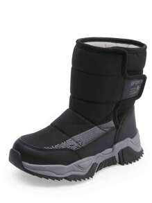 AFBB Children's Snow Boots High-Top Soft Bottom Plush Thickened Warm Winter Shoes, Waterproof Anti-Slip Outdoor Snow Boots For Boys, Girls, Teenagers, Girl, Winter