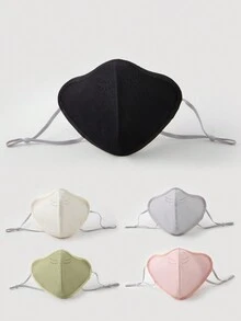 1pc Unisex Solid Color Fashionable And Versatile Outdoor Warm Anti-Cold Face Mask - A - View 1