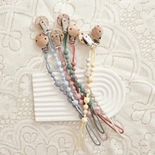 1pc Baby Anti-Drop Chain Pacifier Clips Silicone Beads Infant Nipple Appease Soother Chain Clips Dummy Holder Nipple Clip