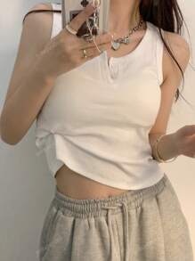 Unique Design Cropped Camisole Tops For Women, Sleeveless, Sexy Back, Summer Inner Wear