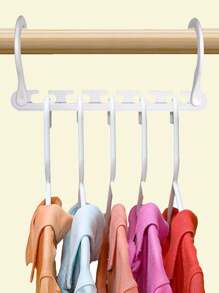 1pc Hangable White Adjustable Multifunctional Clothes Hook - White - View 2