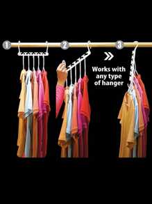 1pc Hangable White Adjustable Multifunctional Clothes Hook - White - View 4