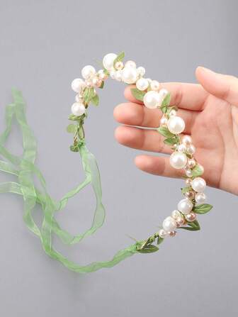 1 pieza Diadema elegante con diseño de hoja, diadema delicada para niña de las flores, accesorio para el cabello de moda para desfiles de modelos, fiestas de bodas, diadema para niñas, diadema de boda de princesa, diadema de hada dulce, accesorios para el cabello trenzado