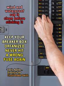 129 Sheets/Pc, Electrical Identification Stickers, Black And Yellow Label Stickers, Household Color Electrical Box Identification Stickers, Circuit Panel Catalog Classification Instructions, Label Stickers - Multicolor - View 6