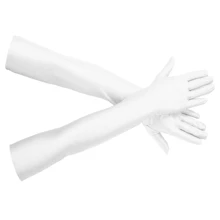 D EXCEED 1/3/4/10 双女式 20 世纪 20 年代长款派对手套，复古风格晚礼服配饰手套，适合万圣节派对、婚礼、母亲和教师礼物