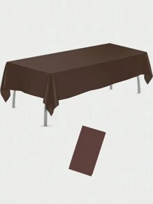 1Pc/4pcs Solid Color Tablecloth, Plastic Tablecloth 54 * 108inch Multi-Color Optional Peva Material, Rectangular Tablecloth, Suitable For Birthday, Wedding, Banquet, Party Desktop Decorations