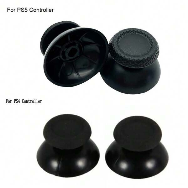2Pcs High Quality Black Grey 3D Analog Joystick Stick Compatible With PS4 Controller Analogue Thumbsticks Caps Mushroom Head Replacement