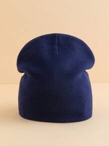 1pc Women's Fashionable Plain Jacquard Beanie Cap Warm Simple Casual Hat For Fall Winter Halloween