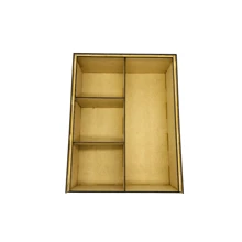 Bottle Box (Any Bottle) Mdf Large With 4 Compartments - Camel - View 5