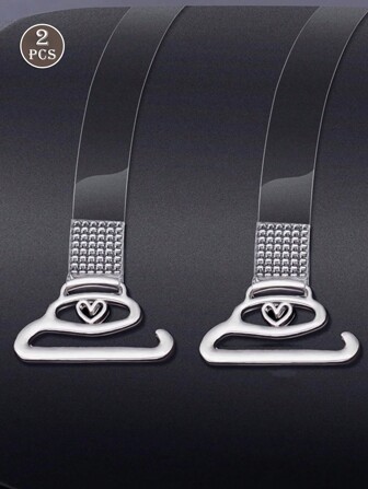 Set de 2 tirantes de sujetador transparentes antideslizantes y ocultos para mujer, accesorio de ropa interior de tirantes finos