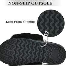 Fluffy Open Toe Slippers For Women Indoor Memory Foam, Comfy Fuzzy Womens Summer House Slippers Non-Slip - Black - View 3