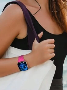 Leopard Floral Engraved Band Compatible With Apple Watch Band 49mm 45mm 44mm 42mm 41mm 40mm 38mm 46mm, Cheetah Waterproof Sport Silicone Wristbands Replacement Strap Compatible With IWatch Series 11 10 9 8 7 6 5 4 3 2 1 SE For Women