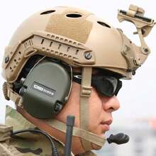 Multifunction Protective ABS Fast Helmet - Khaki - View 4