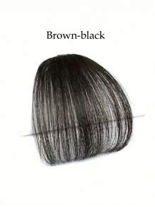 Frange synthétique Clip dans les frange Frange effilée Frange pour femmes Clip sur la frange plate et nette Extension de cheveux pour le port quotidien