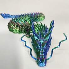 23.6 英寸 / 60 厘米大型 3D 打印龙模型、飞龙装饰、桌面装饰、圣诞节情人节复活节礼物 3D 人物、铰接龙、3D 打印大龙、3D 打印水晶龙、3D 打印龙与蛋、水晶人物、蛋龙、3D 打印物品、3D 打印、龙、3D 打印、3D 打印龙