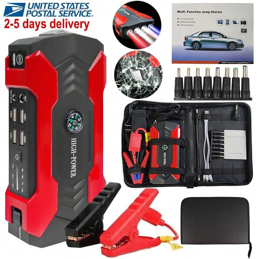 Car Jump Starter 99800mAh Portable USB Power Bank Battery Charger Booster Clamp - 1 - 查看 1
