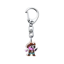 1PC Cute Smiling Acrylic Keychains For Accessories Bag Pendant Key Chain Ring Jewelry Fans Friends Gifts Car Accessories Bag Charm Backpack For School Letter Goth Y2k - Multicolor - View 8
