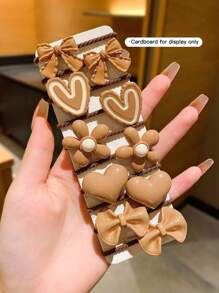 Chicas Cuerda de pelo 10 dulce leche café color con dibujos animados